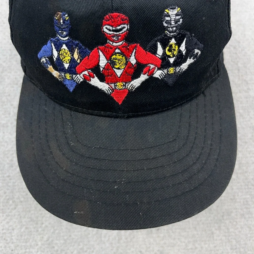 Vintage Mighty Morphin Power Hat Cap SnapBack 90s Youth Kids Boys Distressed
